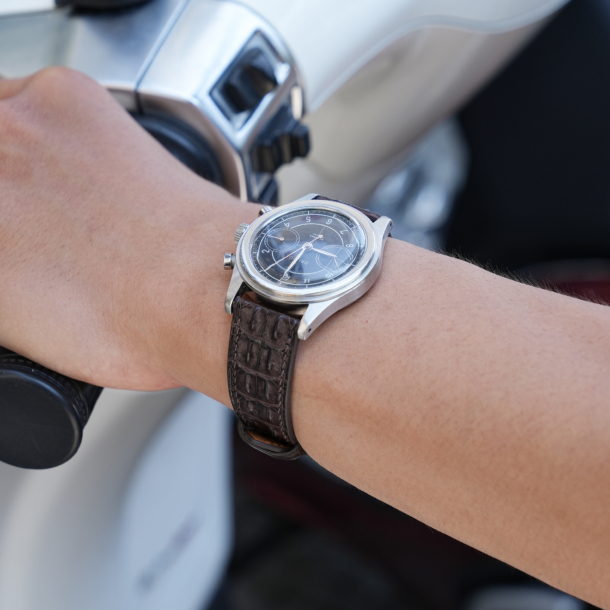 Brown Double Hornback Alligator Watch Strap 4 Brown Double Hornback Alligator Watch Strap