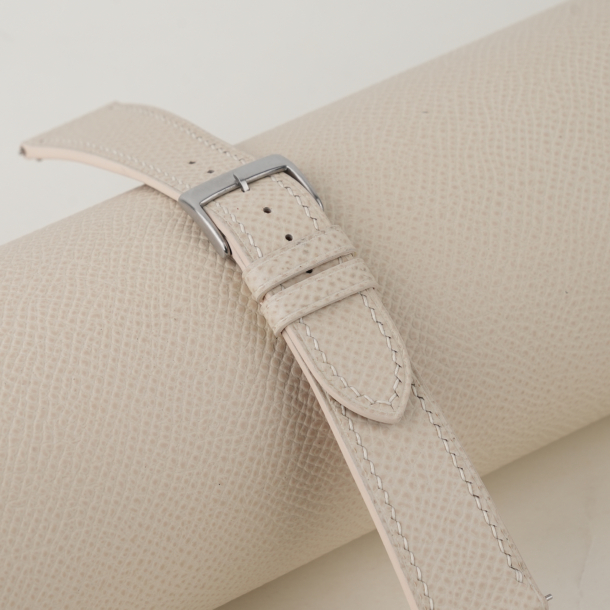 Pearl White Epsom Watch Strap