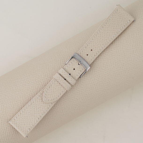 Pearl White Epsom Watch Strap