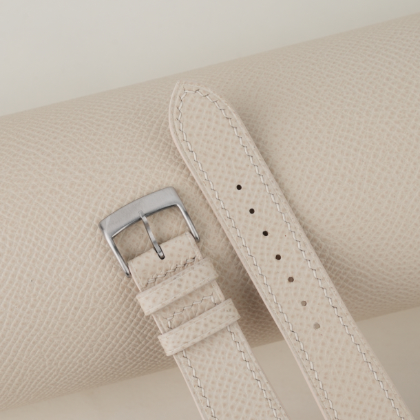 Pearl White Epsom Watch Strap