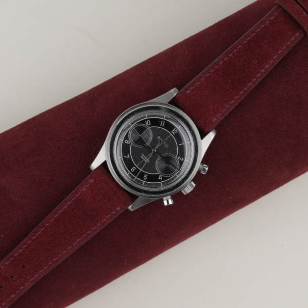 Burgundy Suede Leather Watch Strap