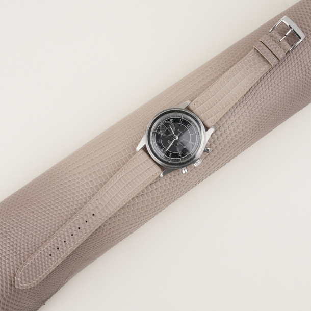 Light Grey Lizard Leather Watch Strap