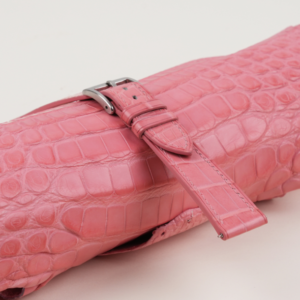 Pink Alligator Leather Watch Strap