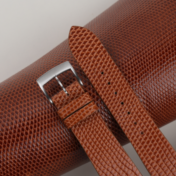 Vintage Brown Lizard Leather Watch Strap