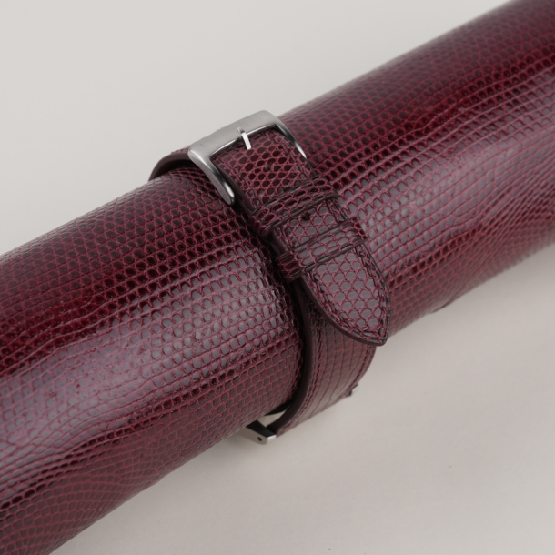 Burgundy Lizard Leather Apple Watch Band