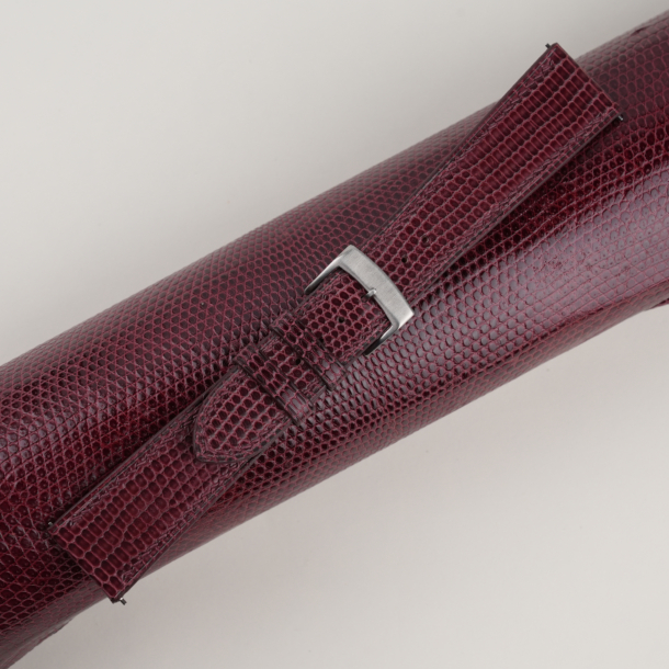 Burgundy Lizard Leather Apple Watch Band