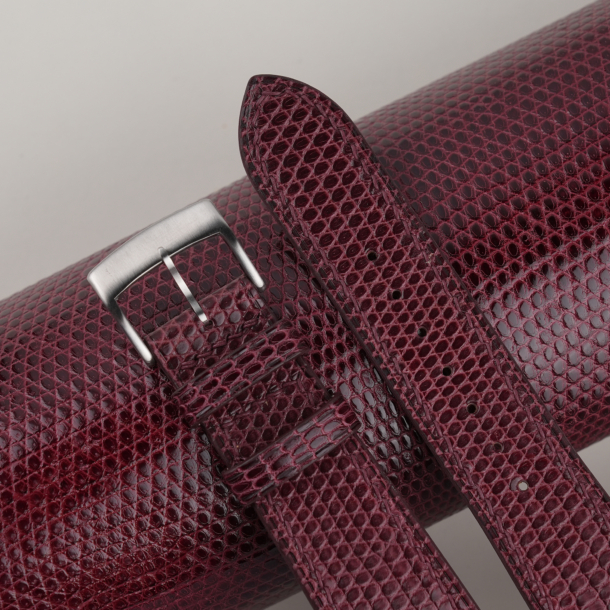 Burgundy Lizard Leather Apple Watch Band