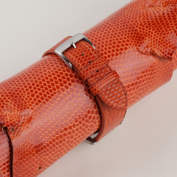 Orange Lizard Leather Watch Strap