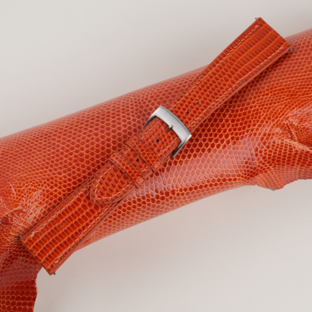 Orange Lizard Leather Watch Strap