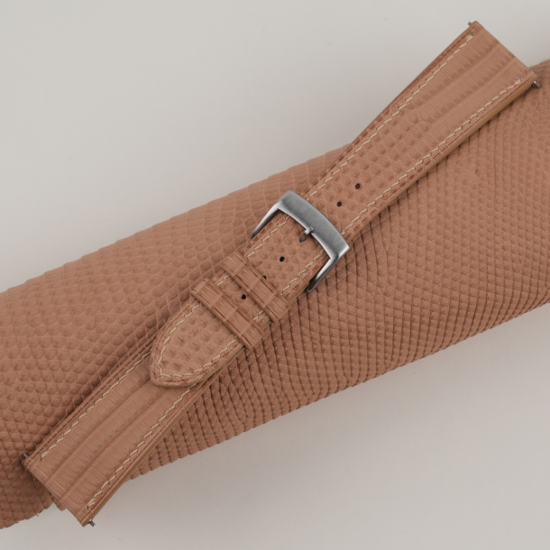 Light Brown Lizard Leather Watch Strap