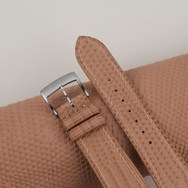 Light Brown Lizard Leather Watch Strap