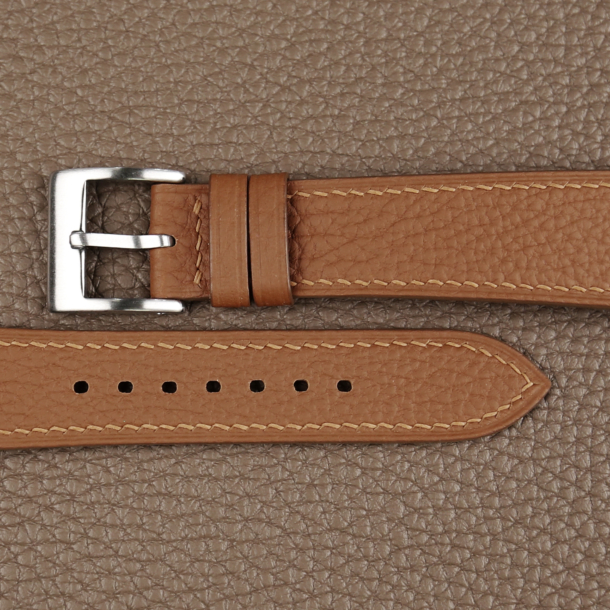 Golden Togo Leather Watch Strap