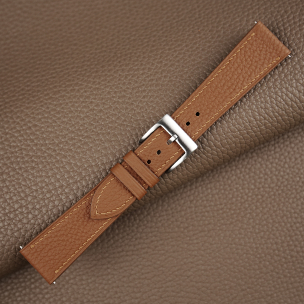Golden Togo Leather Watch Strap
