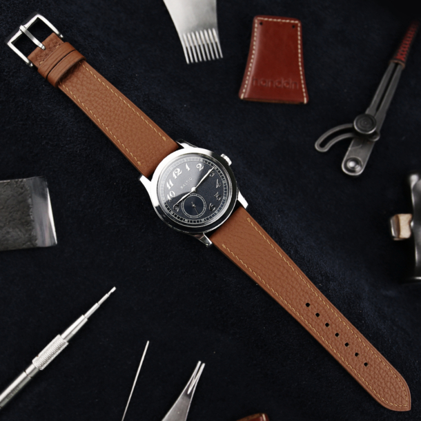 Golden Togo Leather Watch Strap