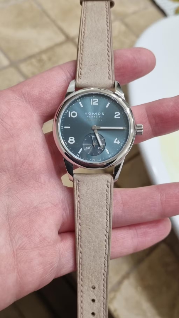 cream nubuck leather watch strap