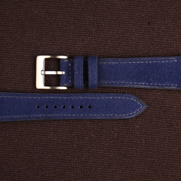 Navy Alcantara Watch Strap 3 Navy Alcantara Watch Strap 1