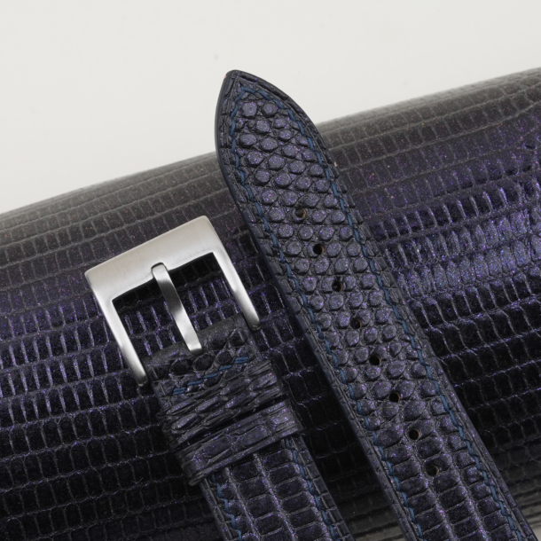 Purple Lizard Leather Watch Strap