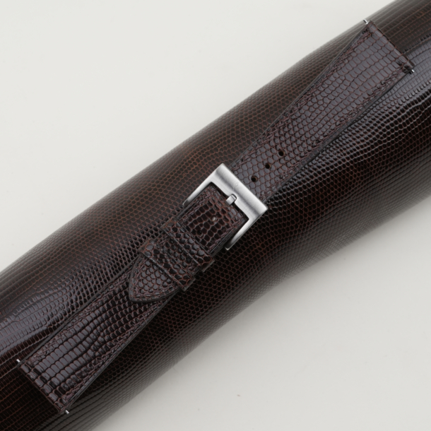 Dark Brown Lizard Leather Watch Strap