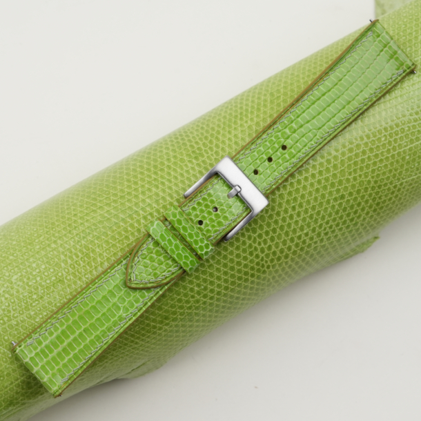 Light Green Lizard Leather Watch Strap