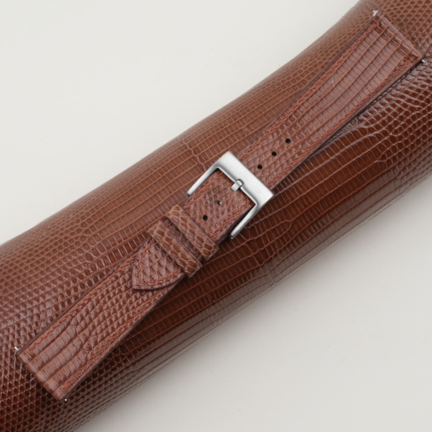 Chocolate Lizard Leather Watch Strap