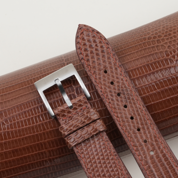 Chocolate Lizard Leather Watch Strap