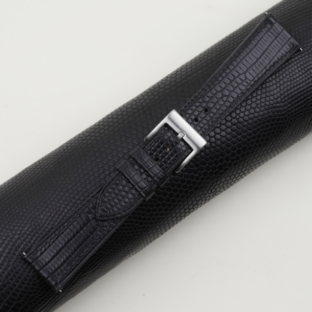 Black Lizard Leather Watch Strap