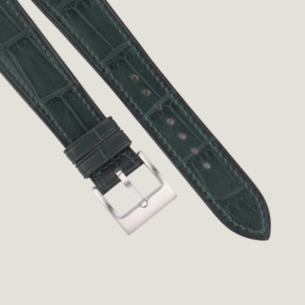 Dark Green Alligator leather watch strap