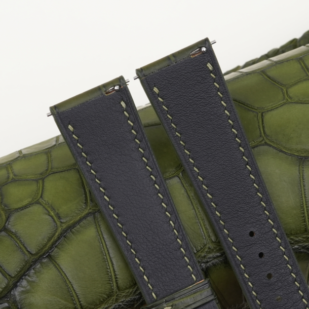 Green Alligator Leather Watch Strap