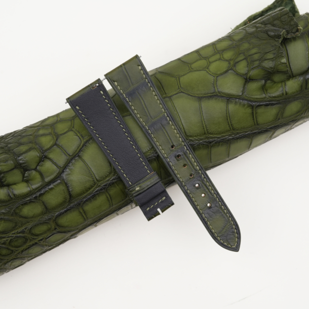 Green Alligator Leather Watch Strap - Image 3