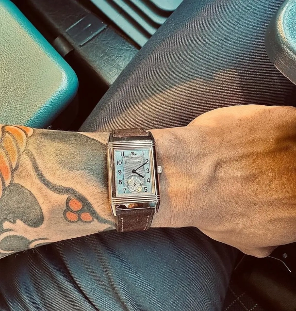Chocolate Nubuck Leather Watch Strap - Image 2