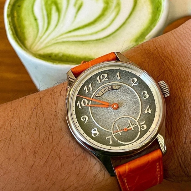Orange Alligator Leather Watch Strap - Image 2