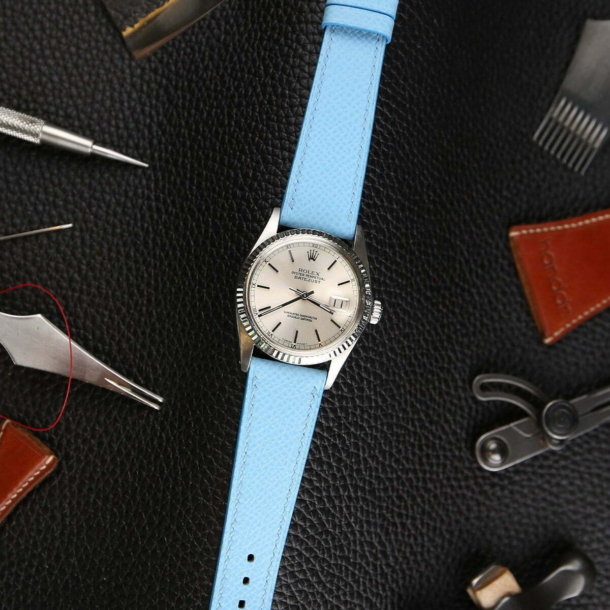 Miami Blue Epsom Leather Watch Strap - Image 2