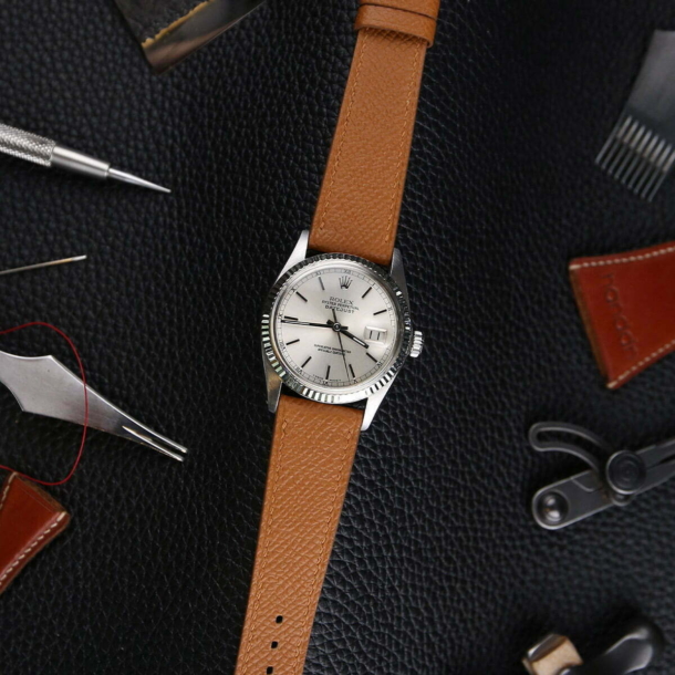 Golden Epsom Leather Watch Strap - Image 2