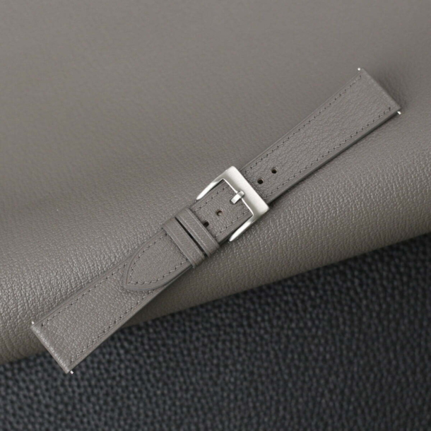 Cement Grey Alran Chevre Leather Watch Strap - Image 3