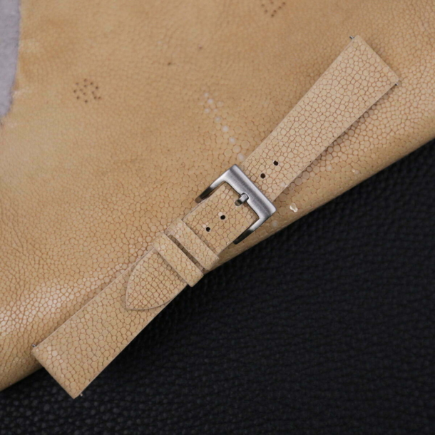 Vintage Sand Stingray Leather Watch Strap - Image 3