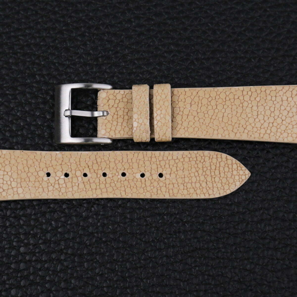 Vintage Sand Stingray Leather Watch Strap - Image 2