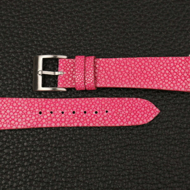 Vintage Pink Stingray Leather Watch Strap - Image 2