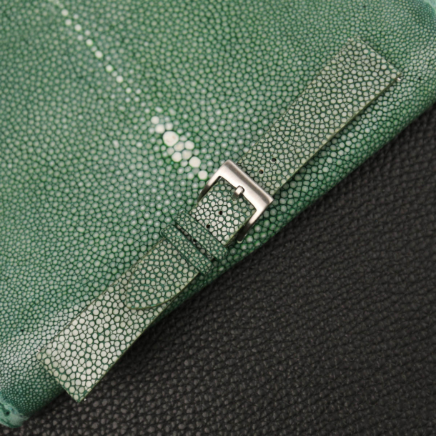 Vintage Green Stingray Leather Watch Strap 3 Vintage Green Stingray Leather Watch Strap - Image 3