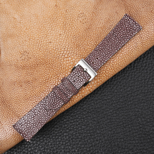 Vintage Brown Stingray Leather Watch Strap - Image 4