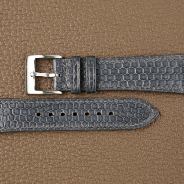 Grey Snake Sea Leather Watch Strap - Image 2