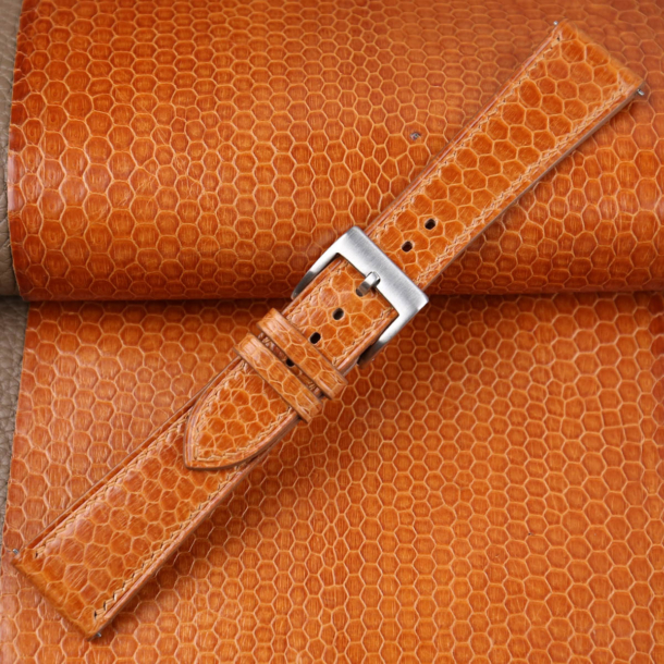 Cognac Snake Sea Leather Watch Strap - Image 3