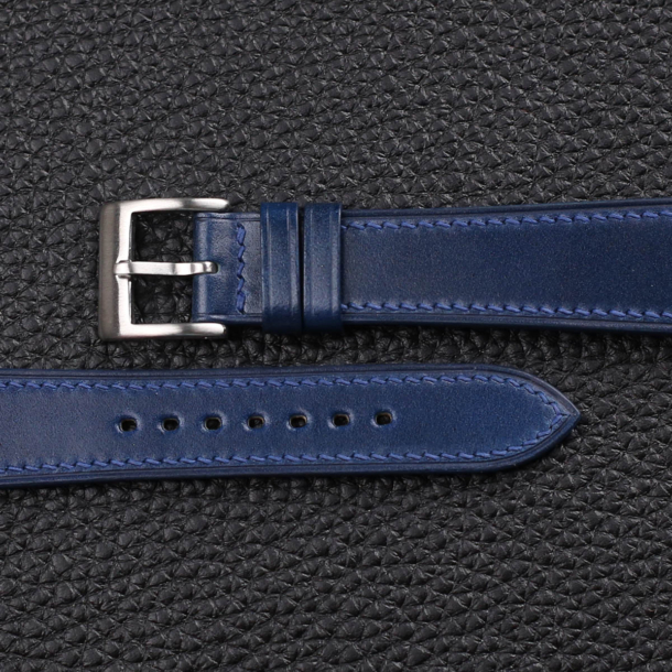 Dark Blue Shell Cordovan Leather Watch Strap - Image 4