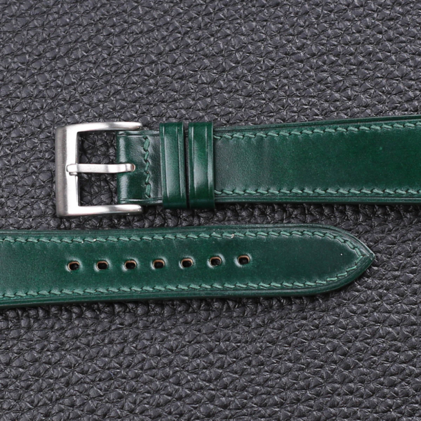 Green Shell Cordovan Leather Watch Strap - Image 3