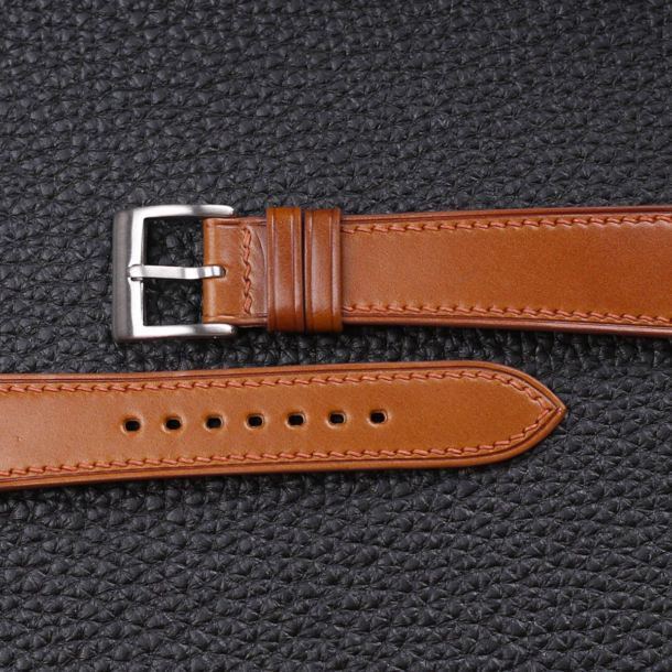 Cognac Shell Cordovan Leather Watch Strap - Image 3
