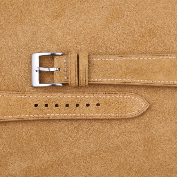 Light Brown Suede Leather Watch Strap - Image 2
