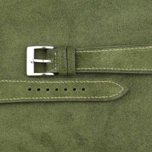 Christmas Gift Ideas Green Suede watch strap - Image 4