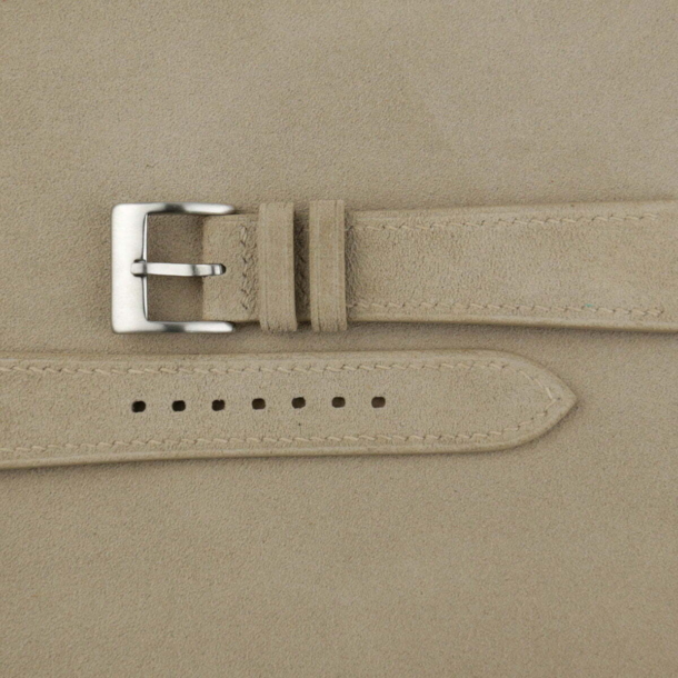 Beige Suede Leather Watch Strap - Image 2