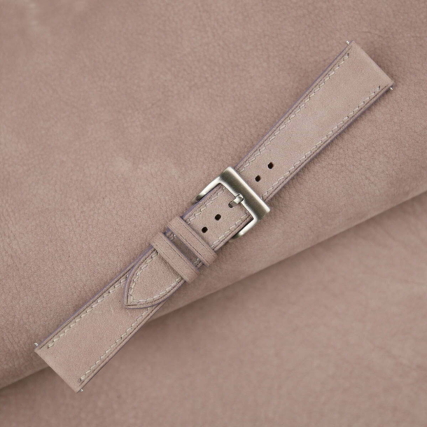 Pastel Nude Nubuck Leather Watch Strap - Image 4