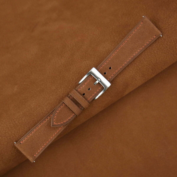 Camel Nubuck Leather Watch Strap