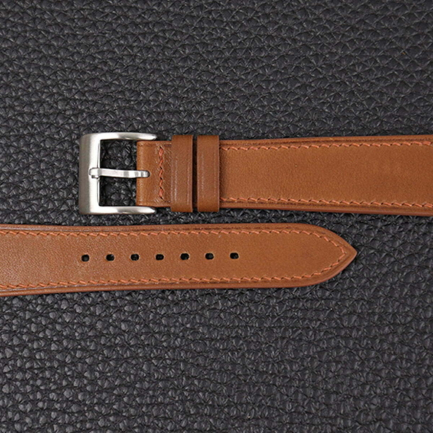 Brown Smooth Calf Leather Watch Strap